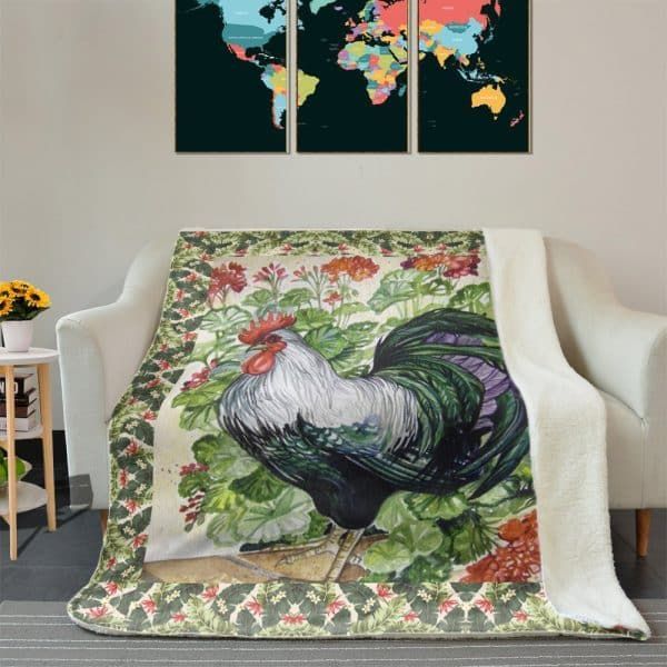 Chicken Sherpa Fleece Blanket