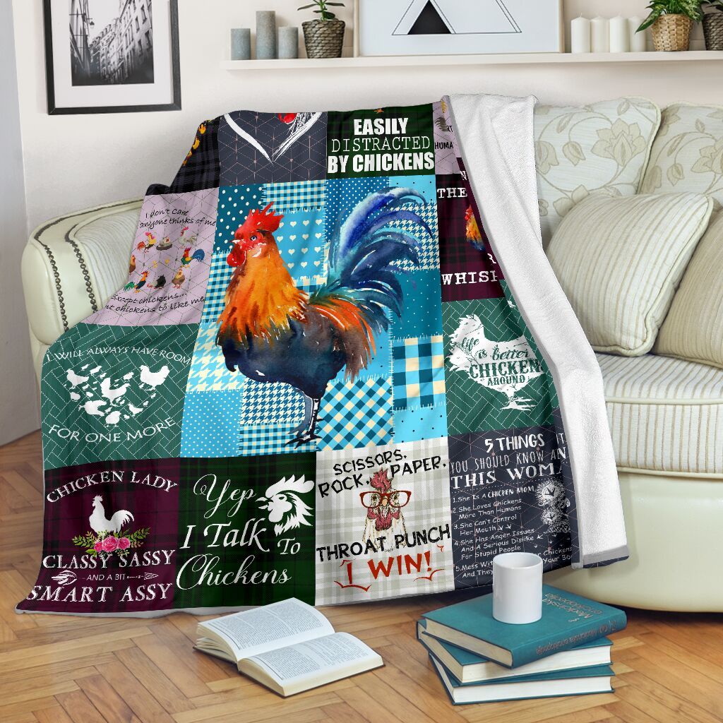 Chicken Sherpa Fleece Blanket