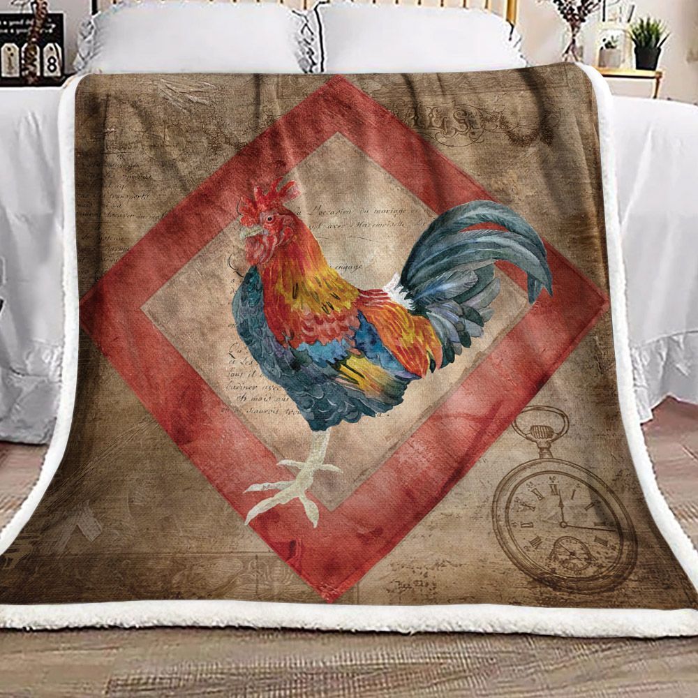 Chicken Sherpa Fleece Blanket