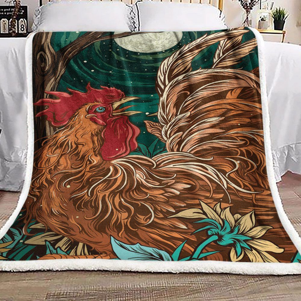 Chicken Sherpa Fleece Blanket