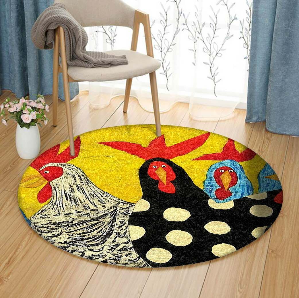 Chicken Round Carpet