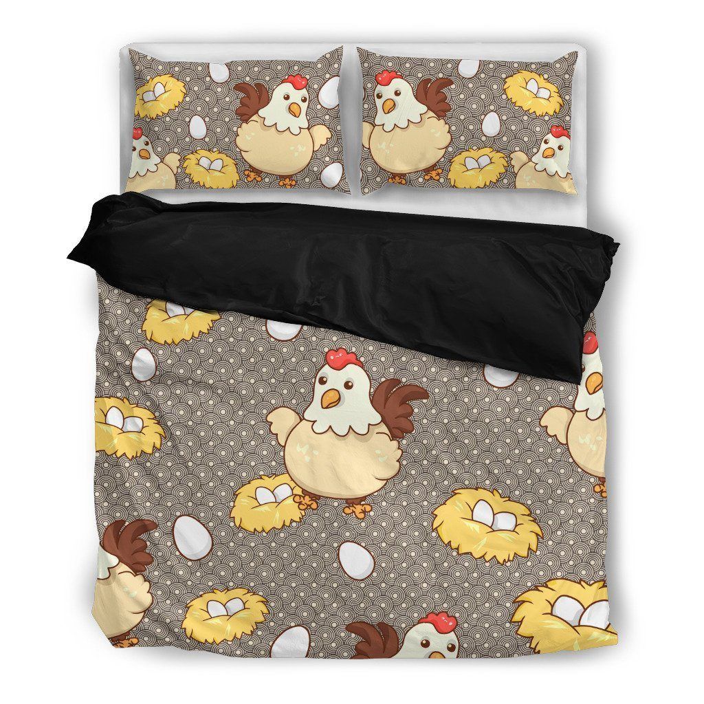 Chicken Eggs Themed Bedding Set