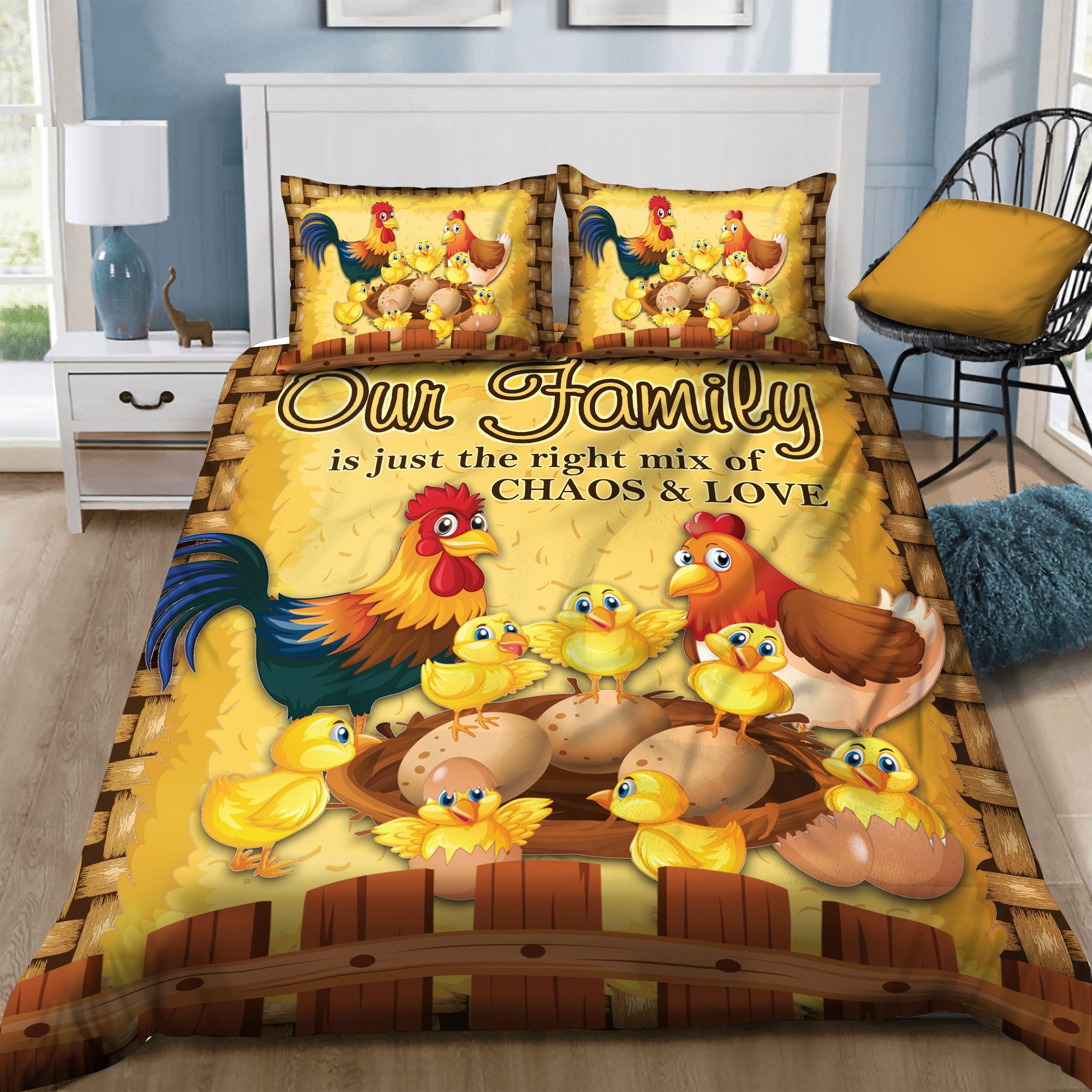 Chicken Family Bedding Set