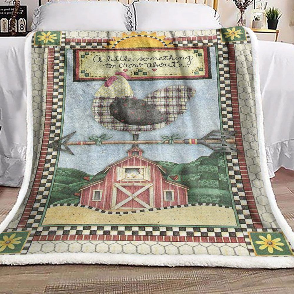 Chicken Farm Sherpa Fleece Blanket