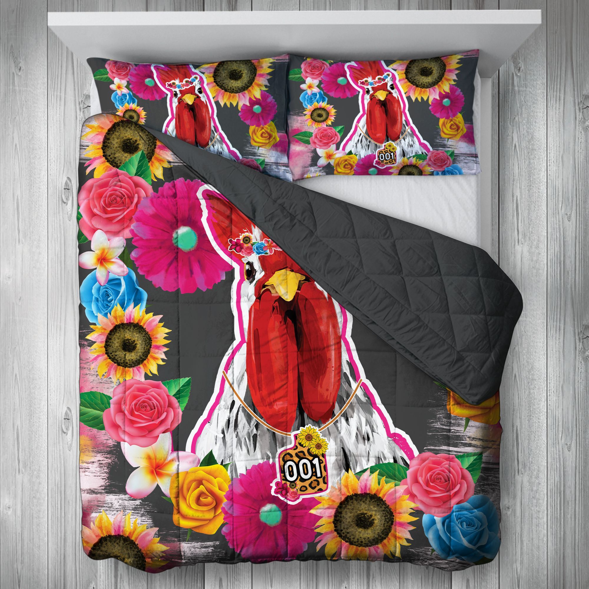 Chicken Flower Bedding Set