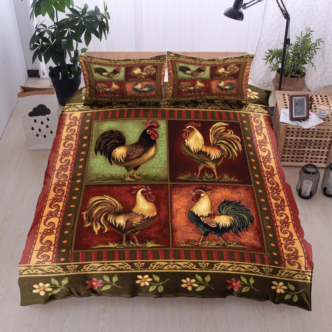 Chicken Flower Bedding Set