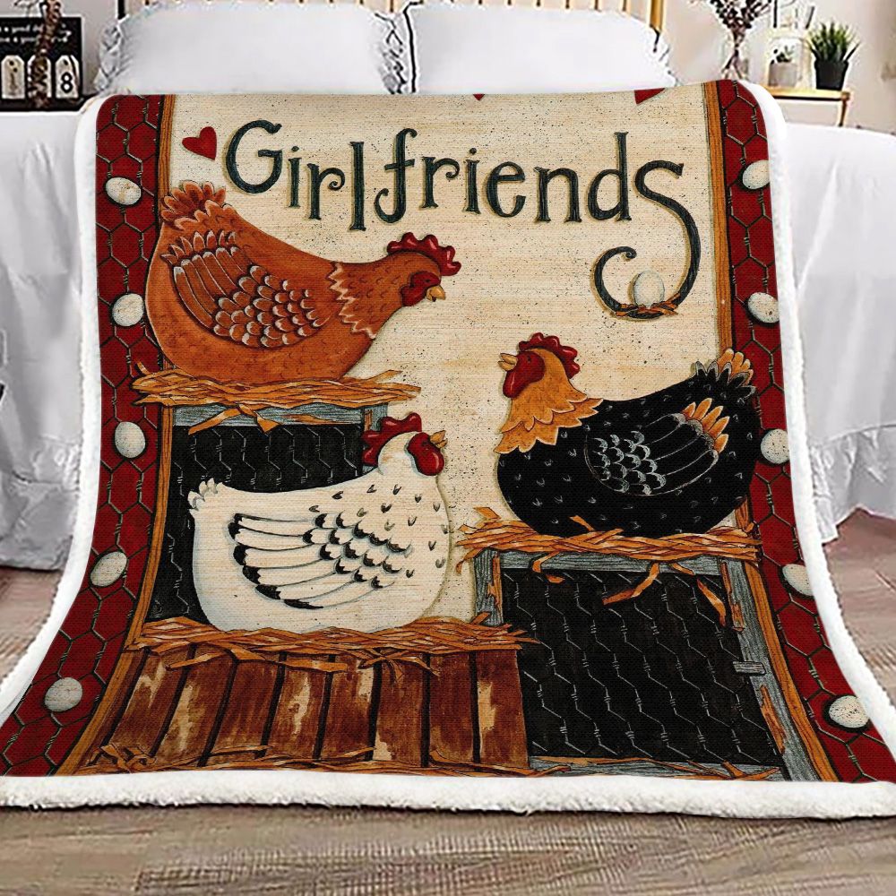 Chicken Girlfriends Fleece Blanket
