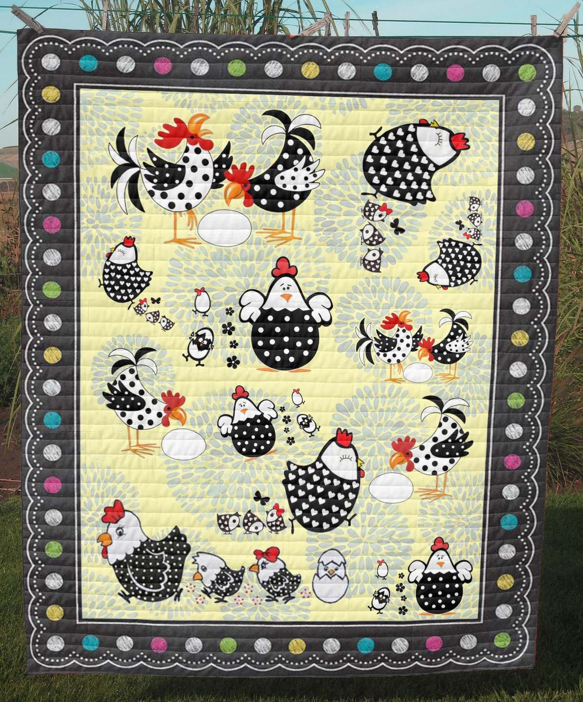 Chicken Grow Up My Child CLT270610 Quilt Blanket