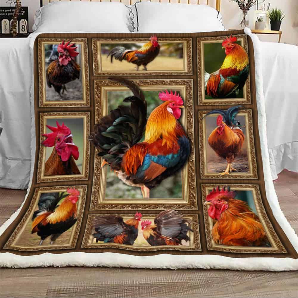 Chicken Sherpa Fleece Blanket