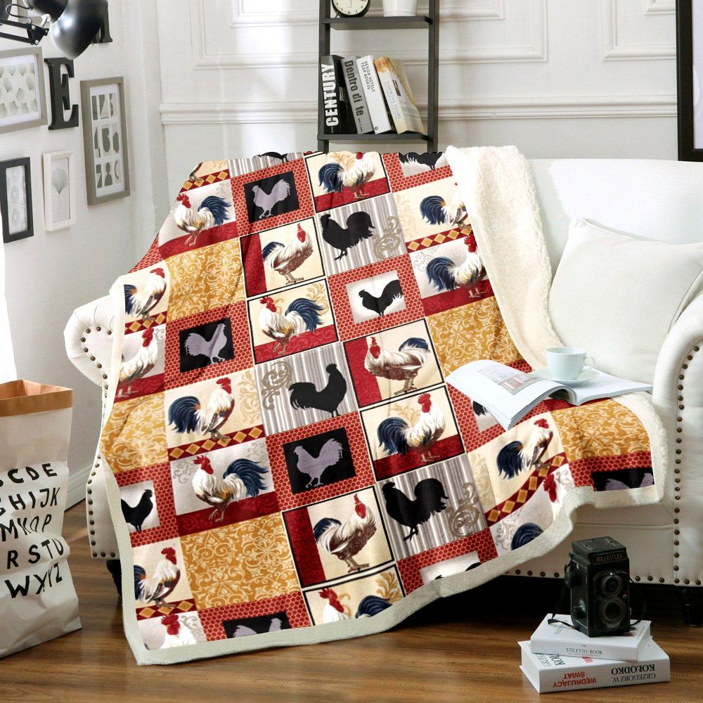 Chicken Sherpa Fleece Blanket