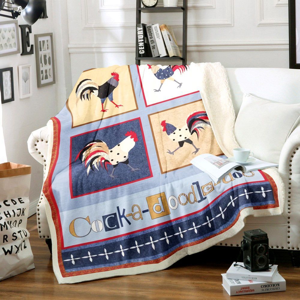 Chicken Sherpa Fleece Blanket