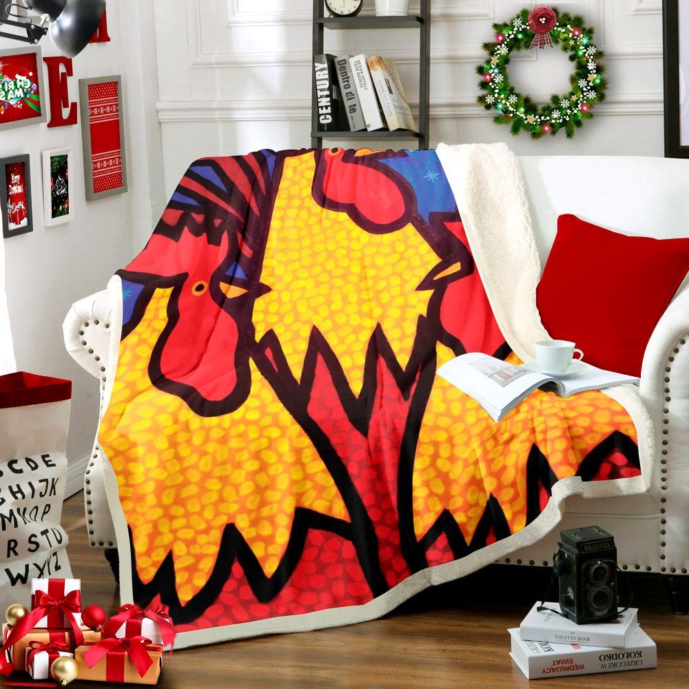 Chicken Sherpa Fleece Blanket