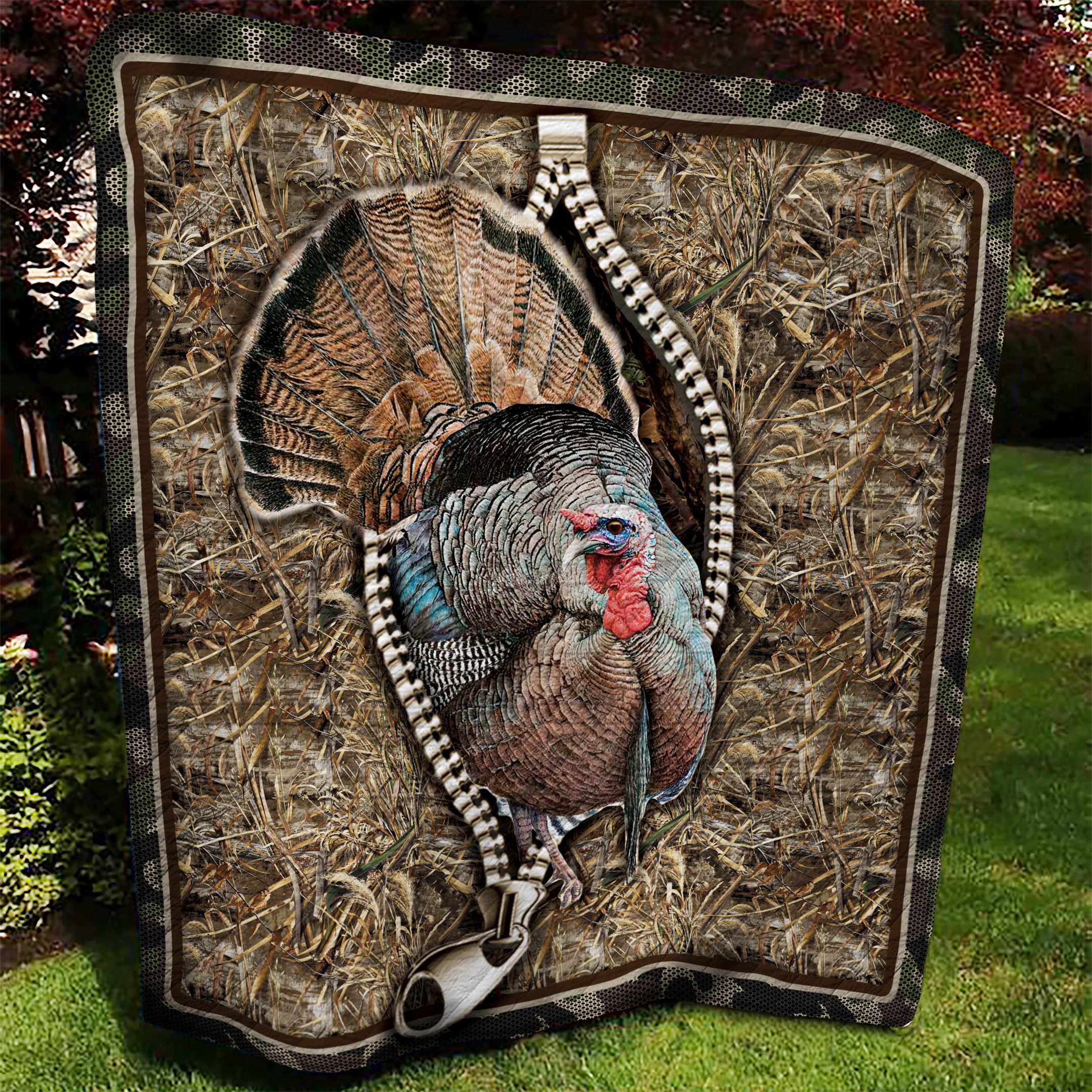 Chicken Hunting AAA110901TA Quilt Blanket