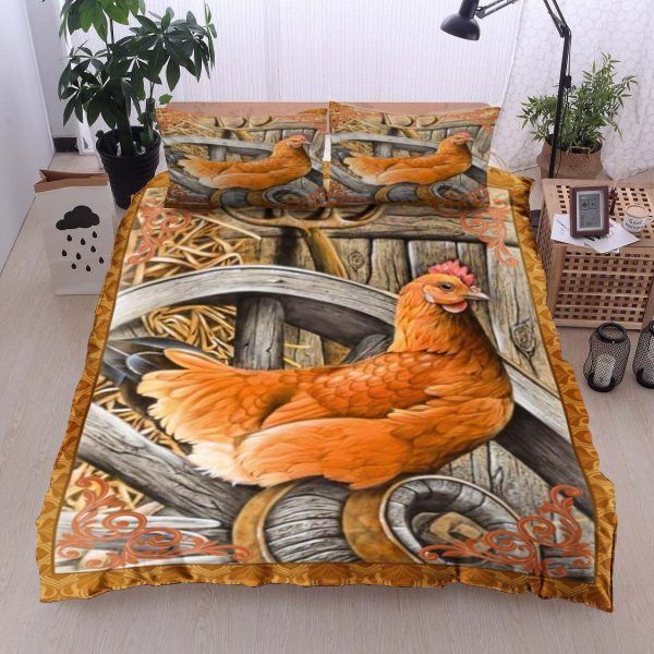 Chicken In Farm Bedding Set