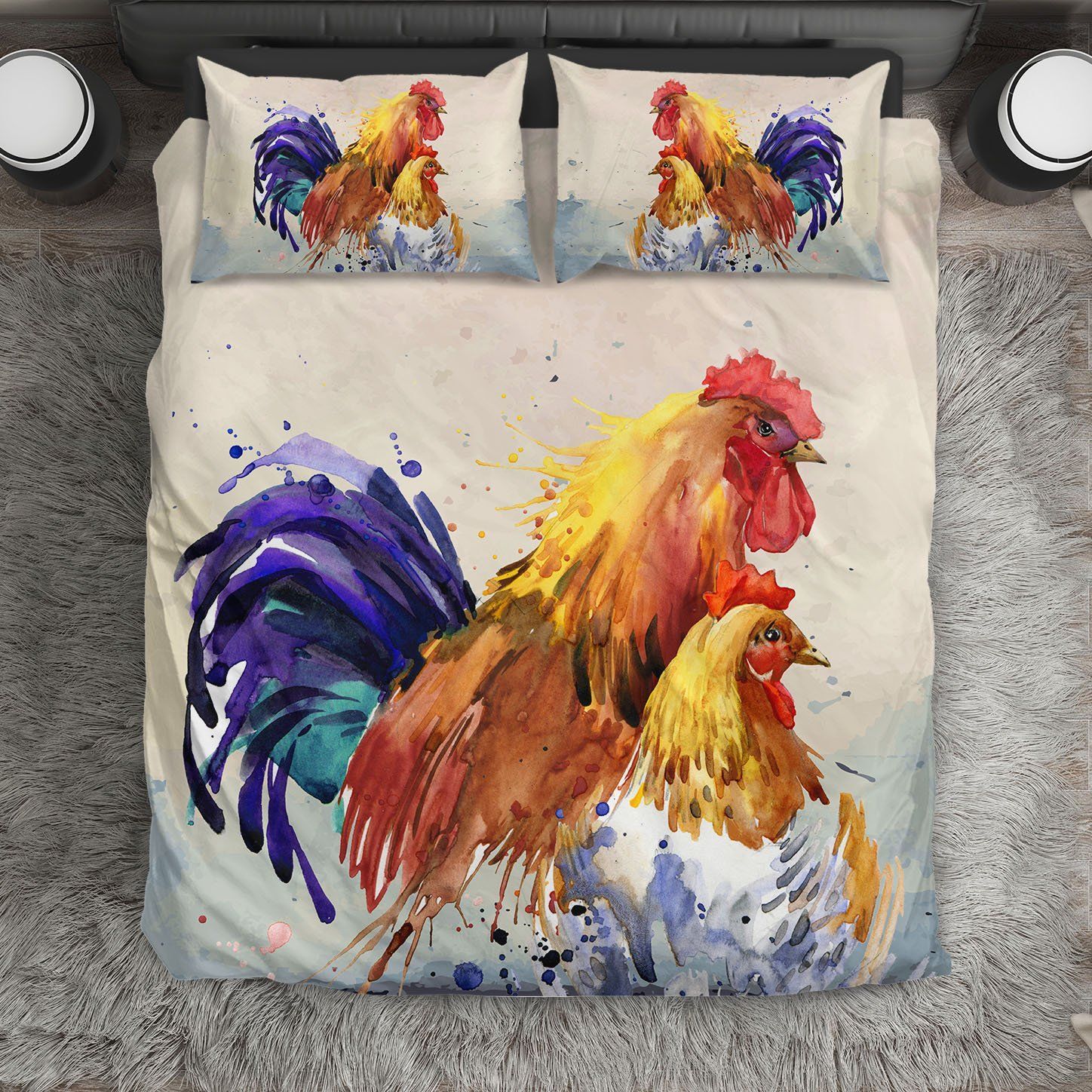 Chicken In Love Bedding Set