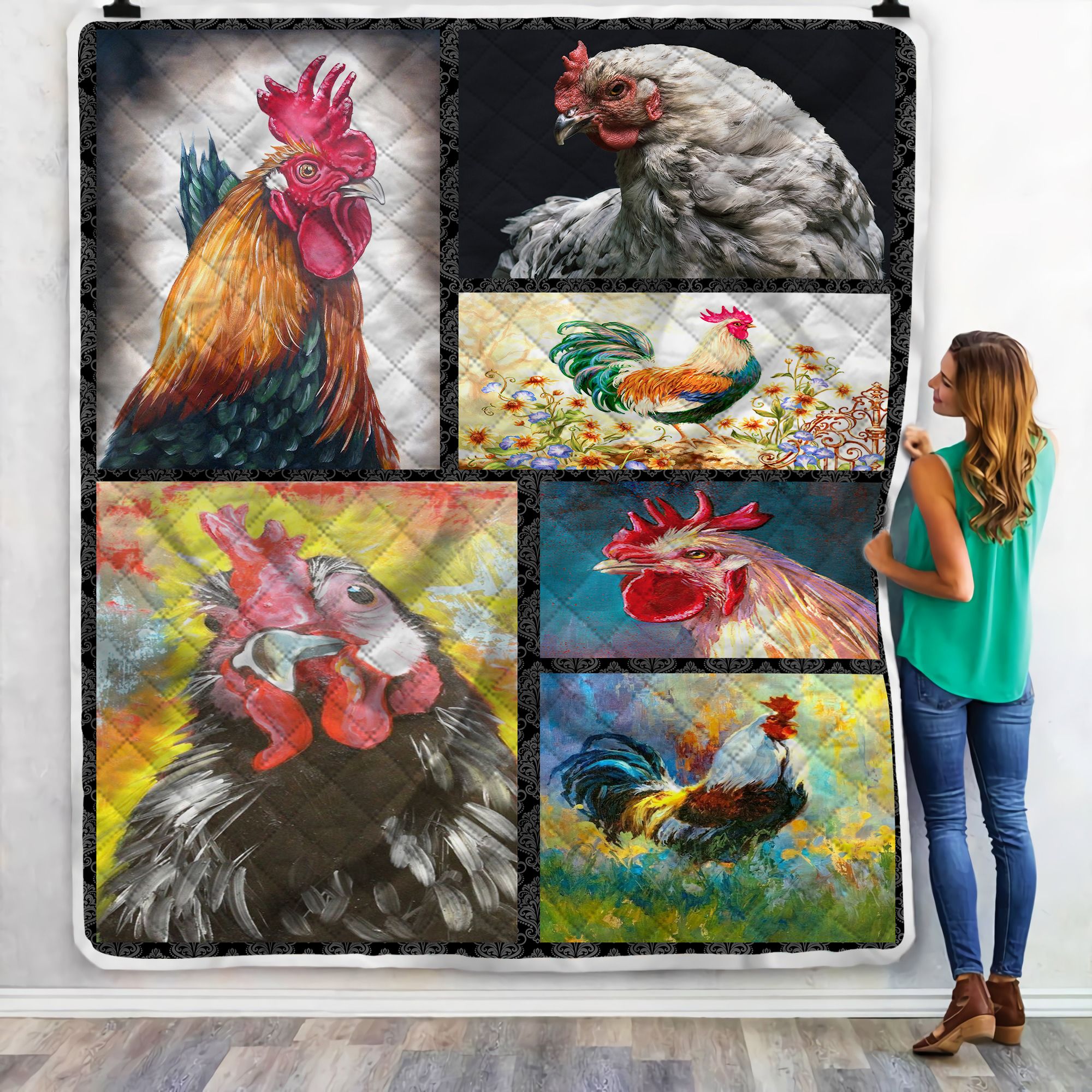 Chicken Love For Chicken Lover Fleece Blanket