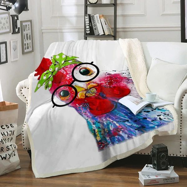 Chicken Lover Sherpa Fleece Blanket