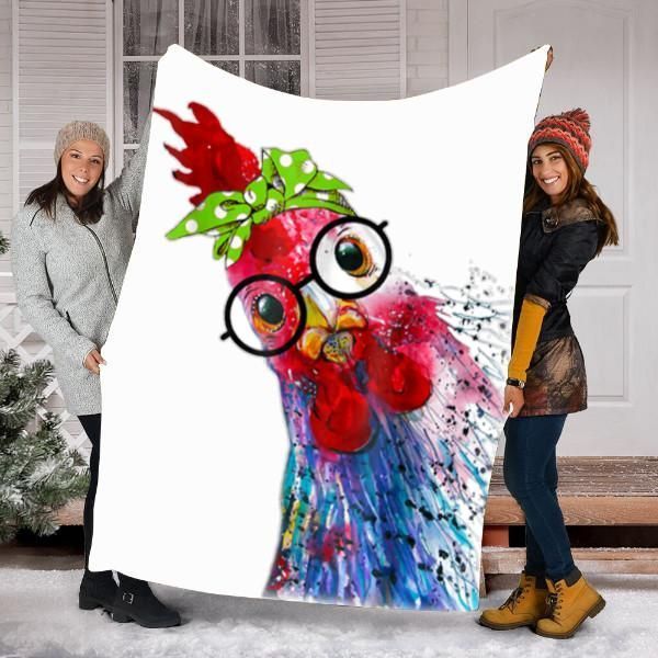 Chicken Lover Hen Love Farmer Sherpa Fleece Blanket