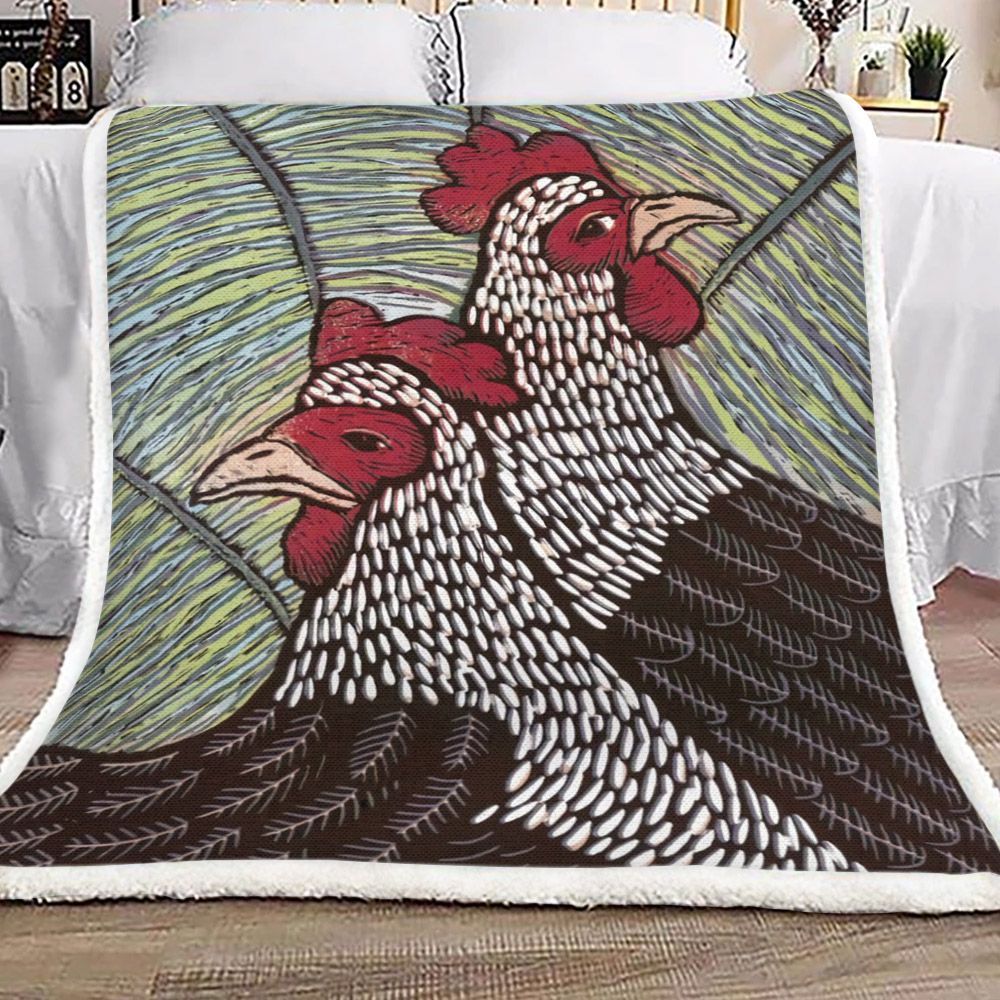 Chicken Sherpa Fleece Blanket