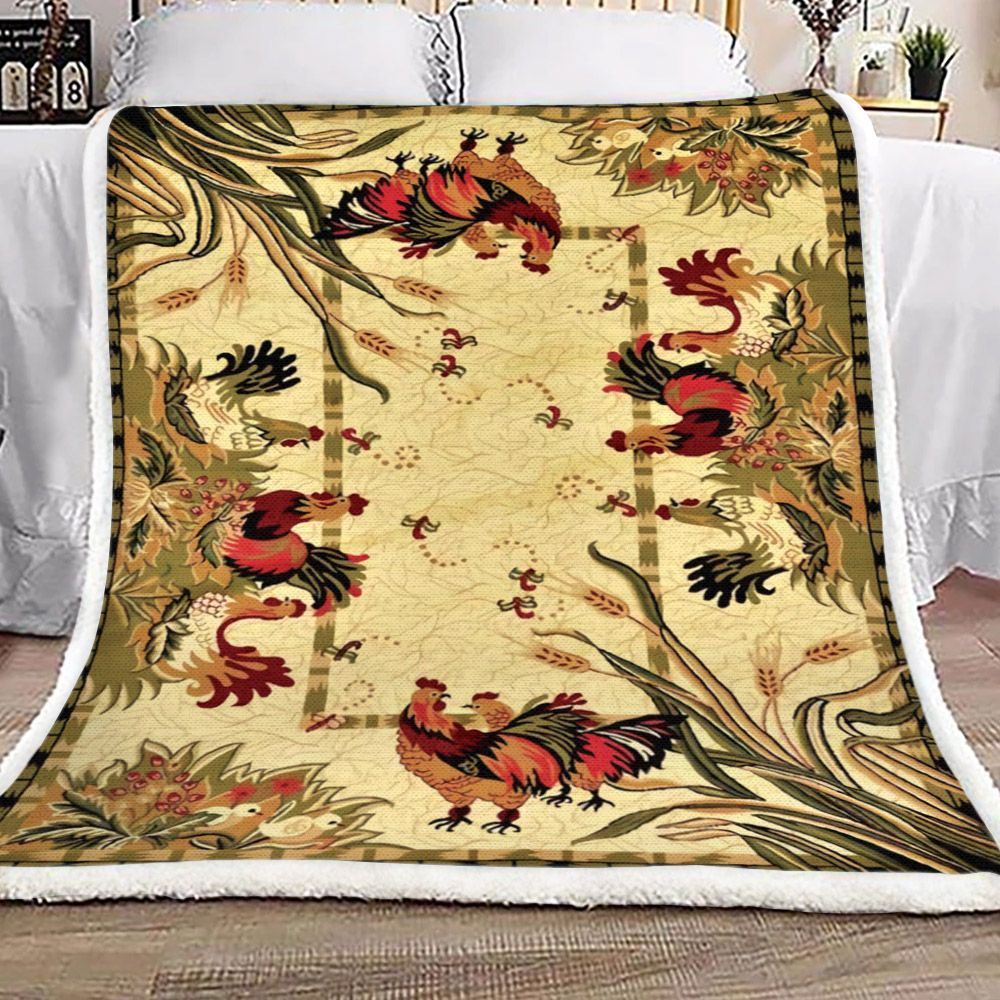 Chicken Sherpa Fleece Blanket