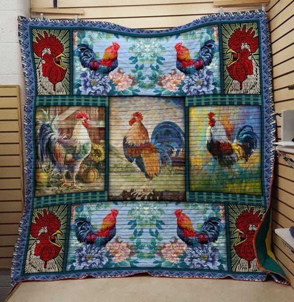 Chicken Morning Rooster Quilt Blanket DHC020120882TD