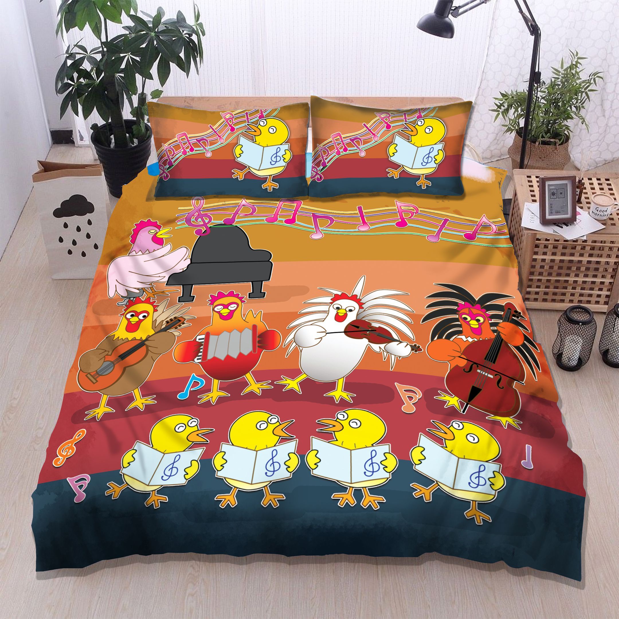 Chicken Music Bedding Set