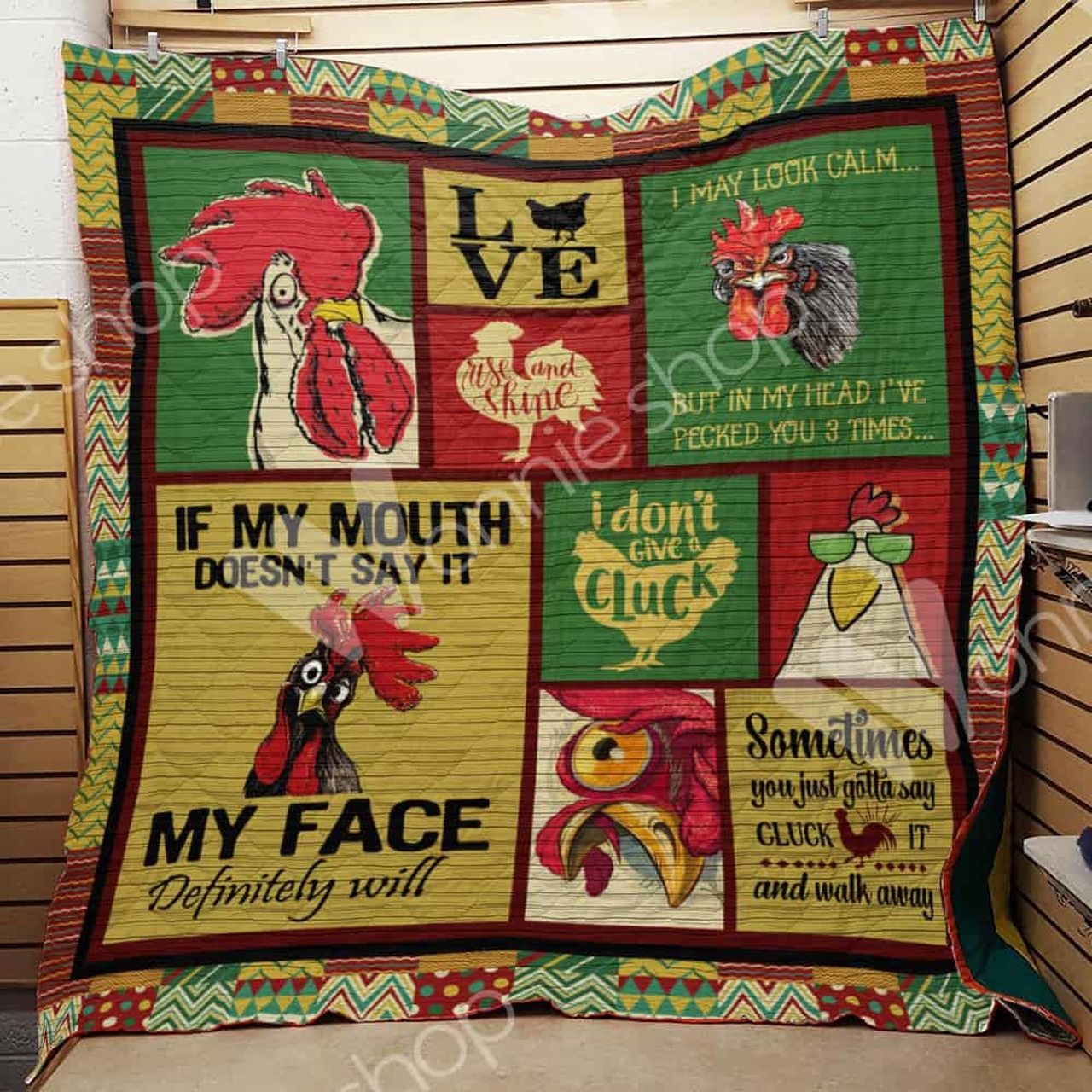 Chicken My Mouth Quilt Blanket DHC3112482TD