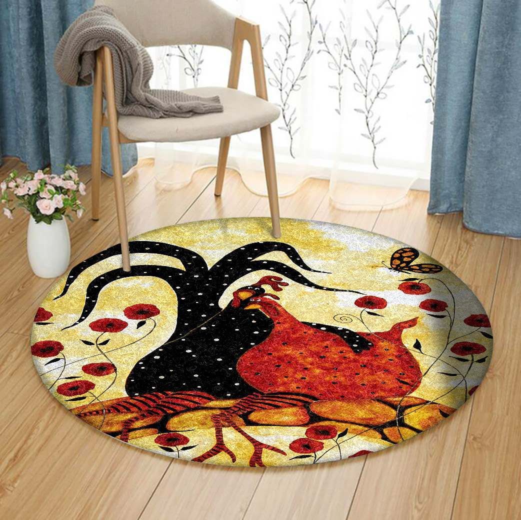 Chicken Round Carpet