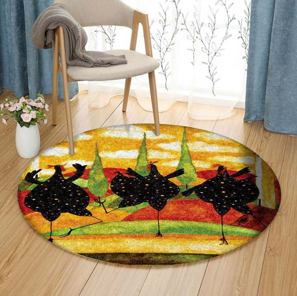 Chicken Round Carpet