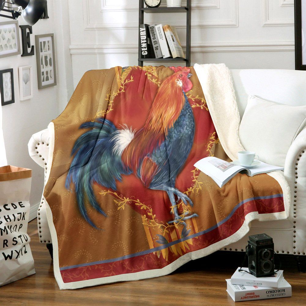 Chicken Sherpa Fleece Blanket