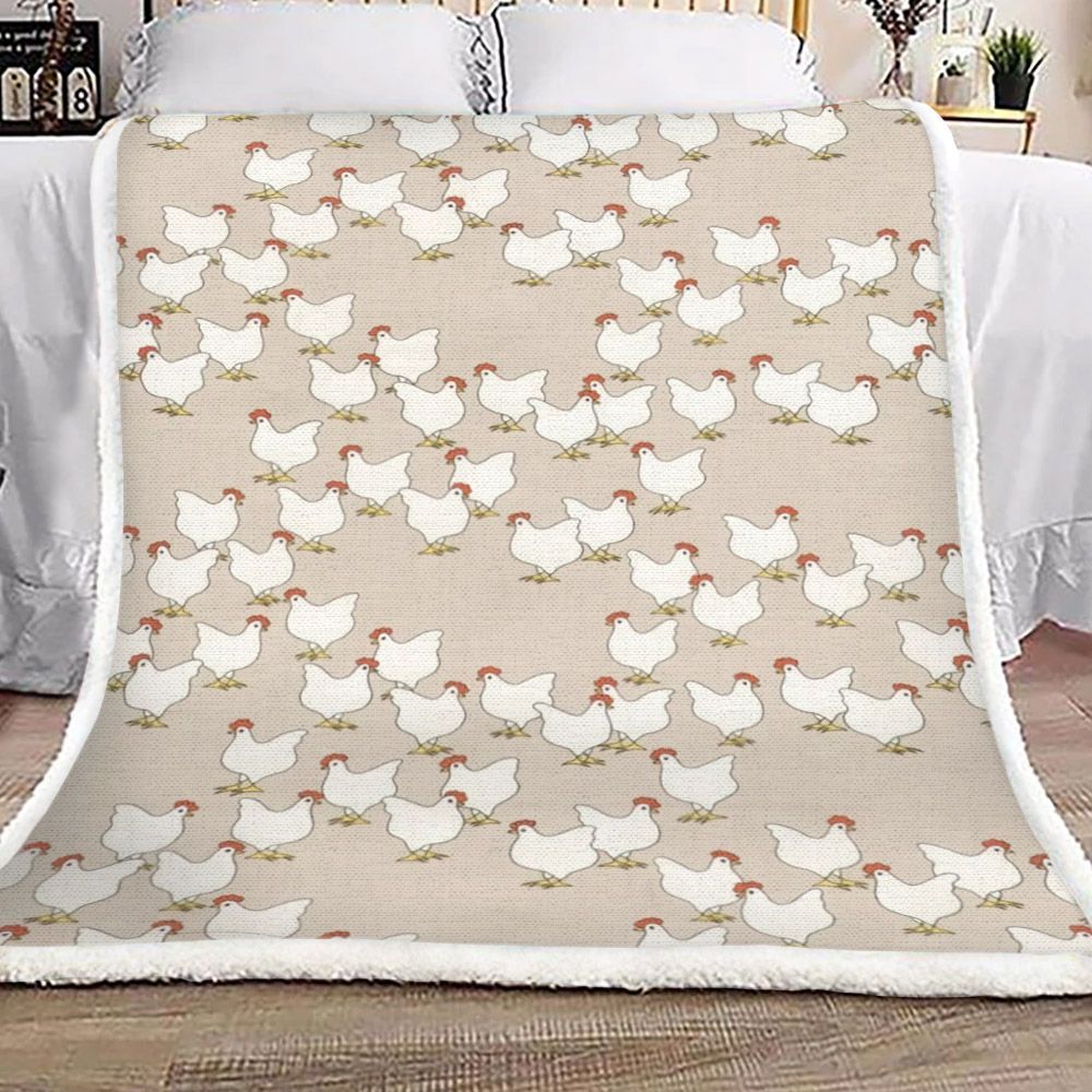 Chicken Sherpa Fleece Blanket