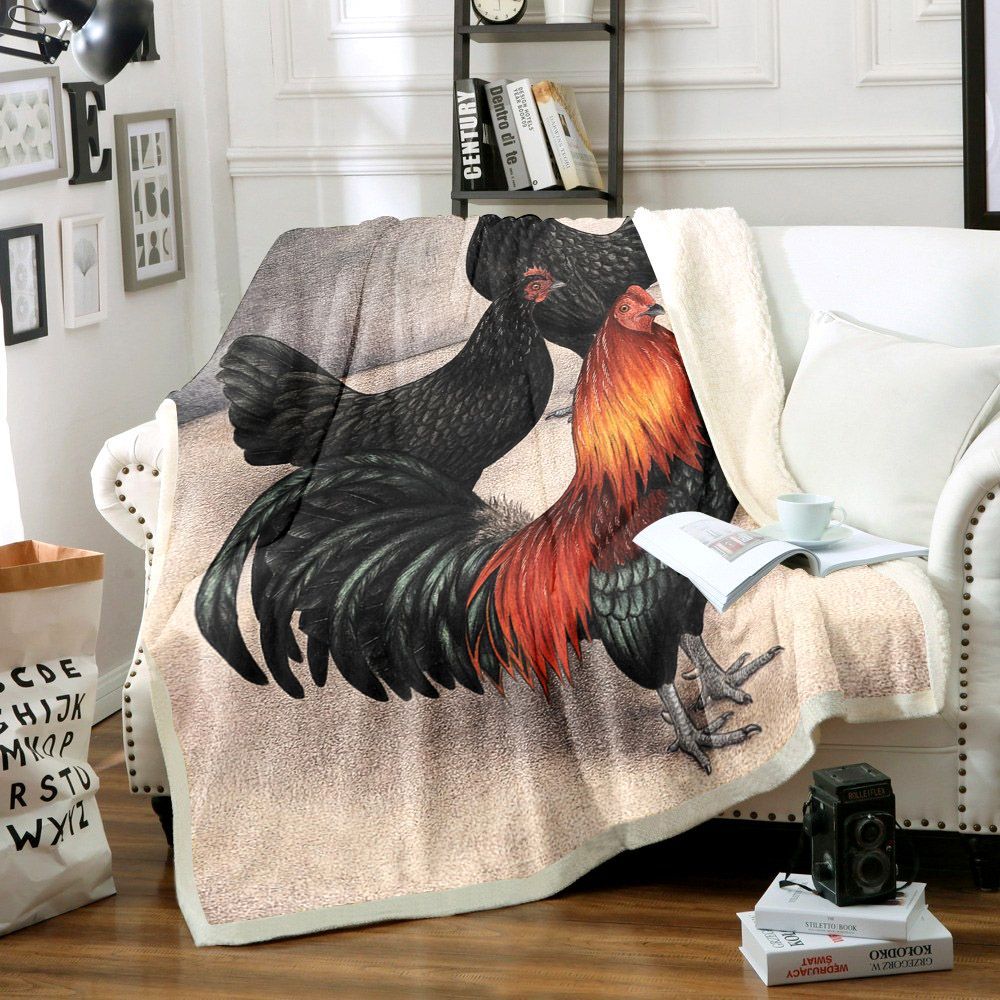 Chicken Sherpa Fleece Blanket