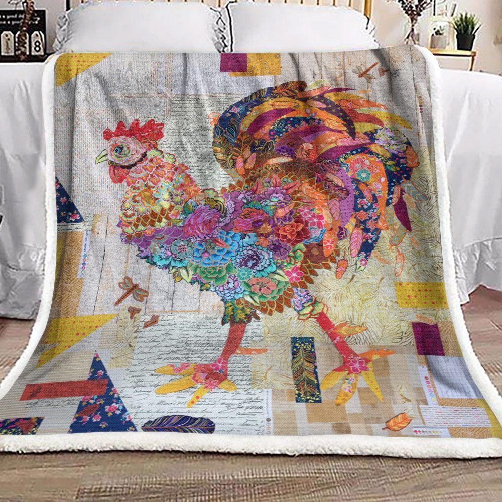 Chicken Sherpa Fleece Blanket