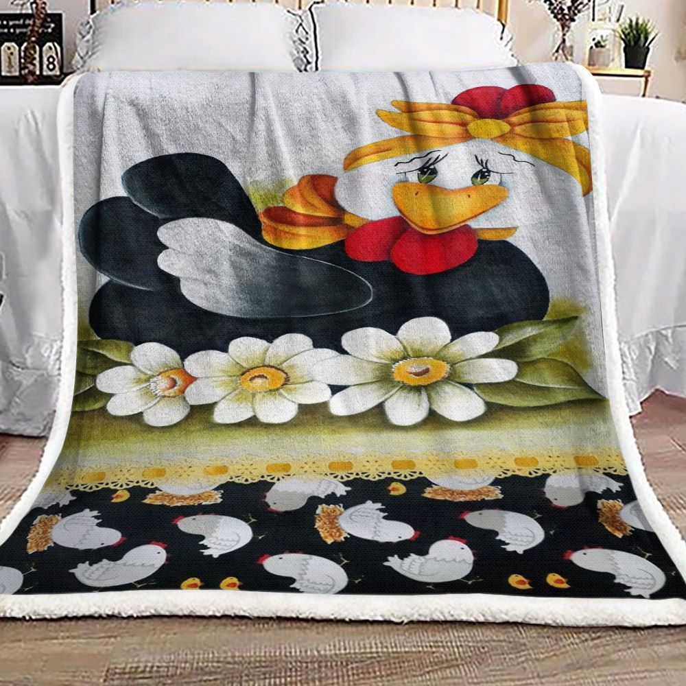 Chicken Sherpa Fleece Blanket