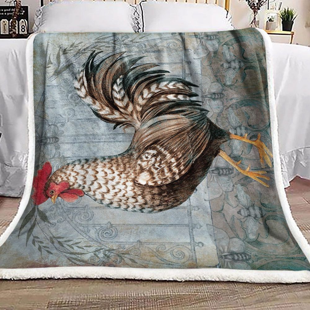 Chicken Sherpa Fleece Blanket
