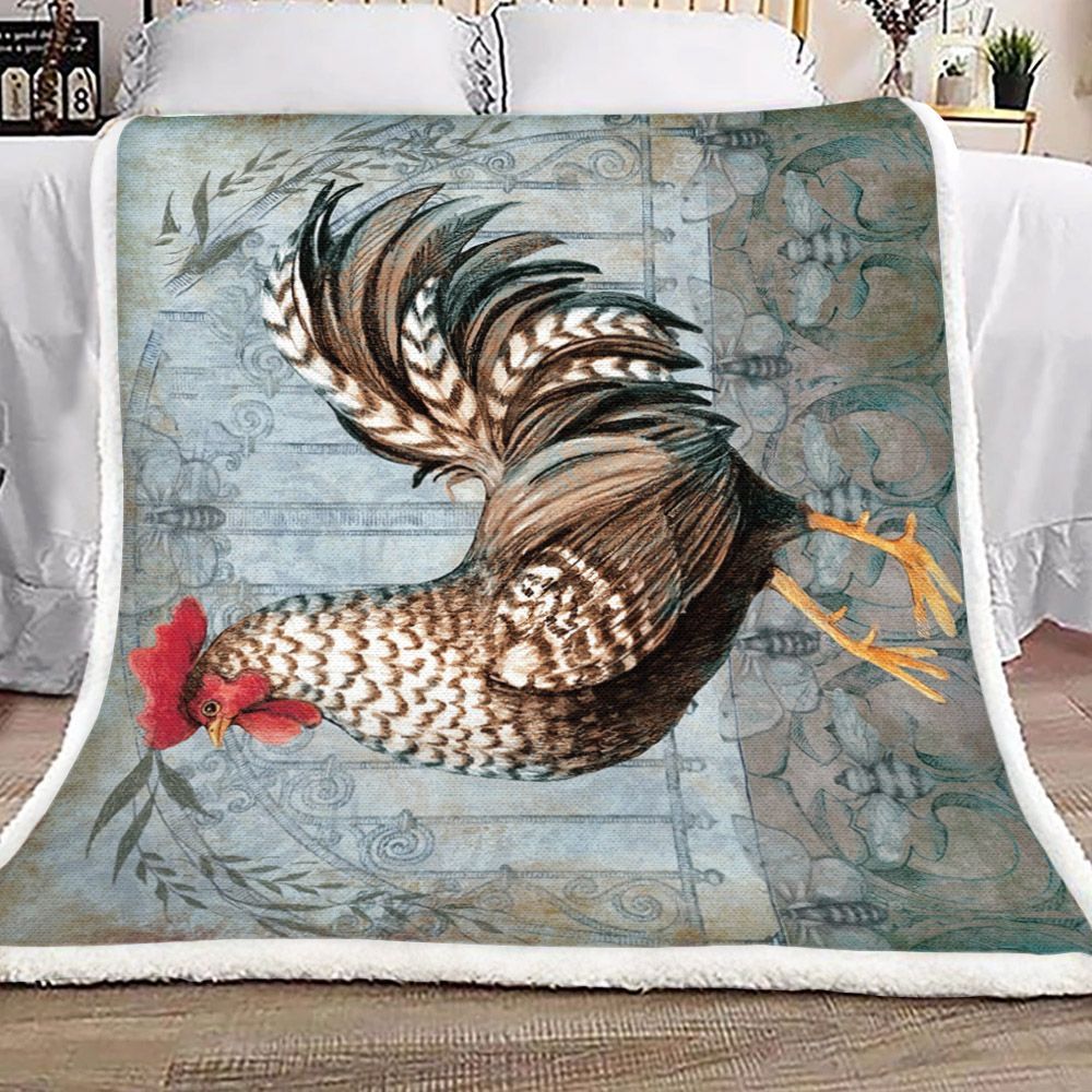 Chicken Sherpa Fleece Blanket