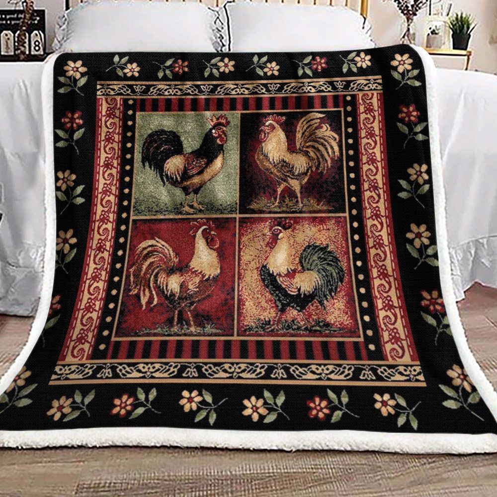 Chicken Sherpa Fleece Blanket
