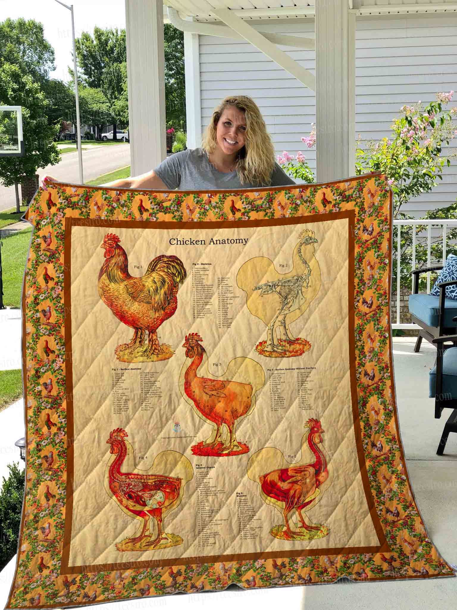 Chicken Pattern Quilt Blanket DHC1501390VT