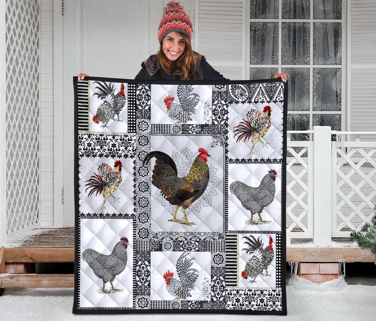 Chicken Quilt Blanket Blanket 01 Dhc1112217Dd