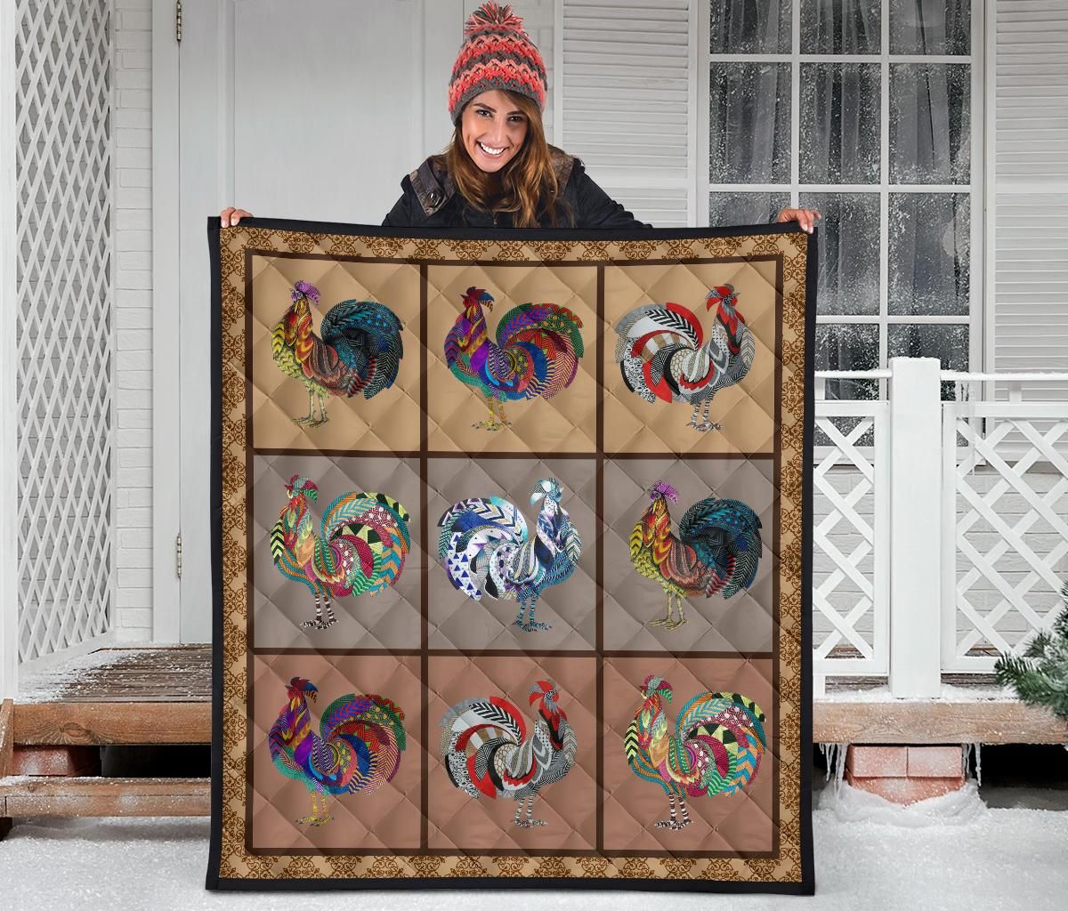 Chicken Quilt Blanket Blanket 02 Dhc1112243Dd