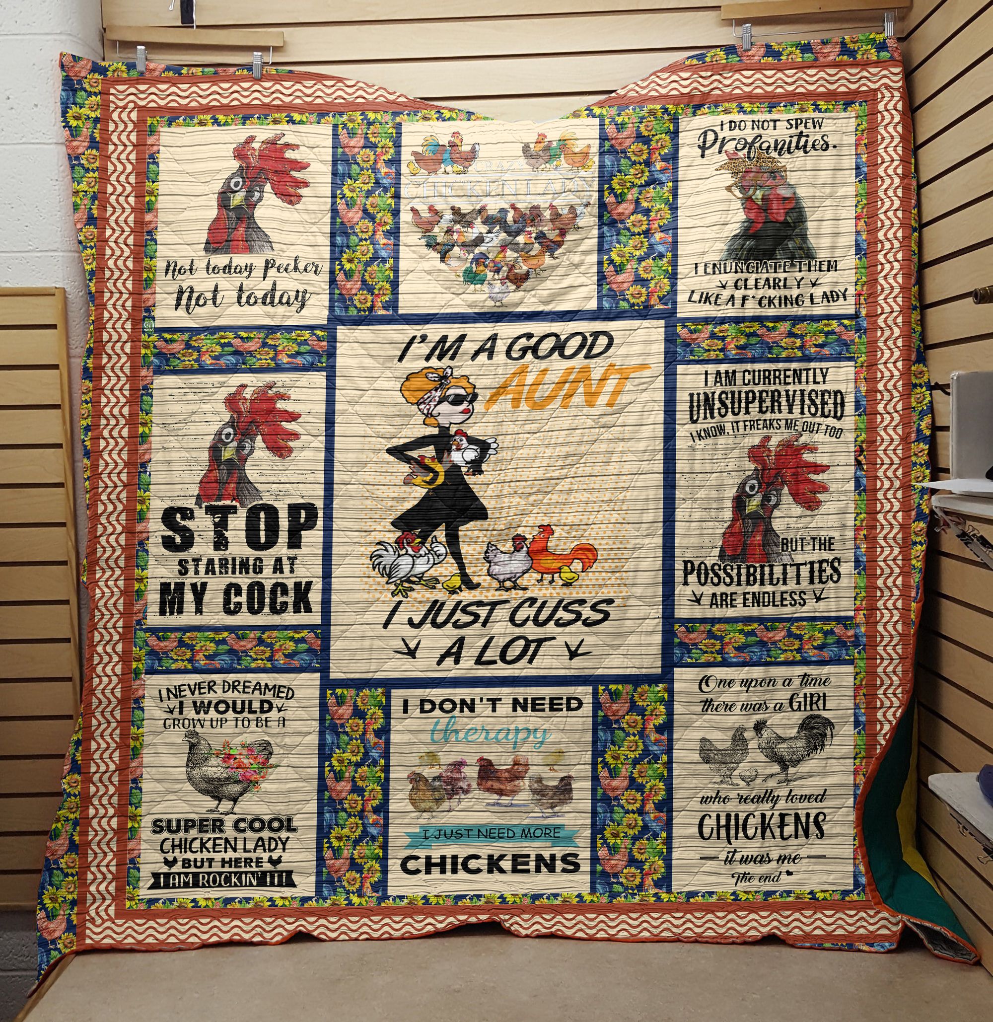 Chicken Quilt Blanket DHC1501636VT