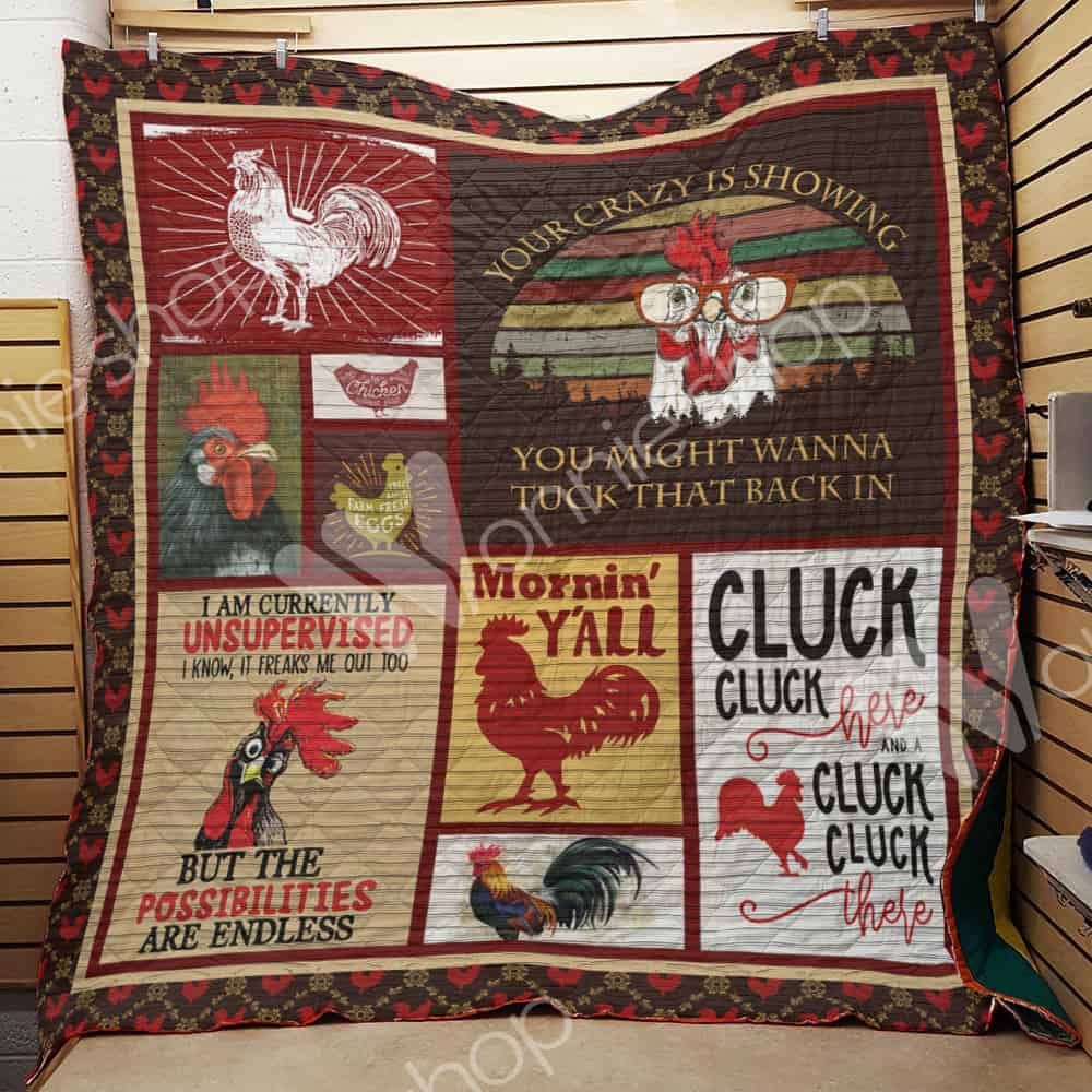 Chicken Rooster Farm Quilt Blanket DHC1102951TD