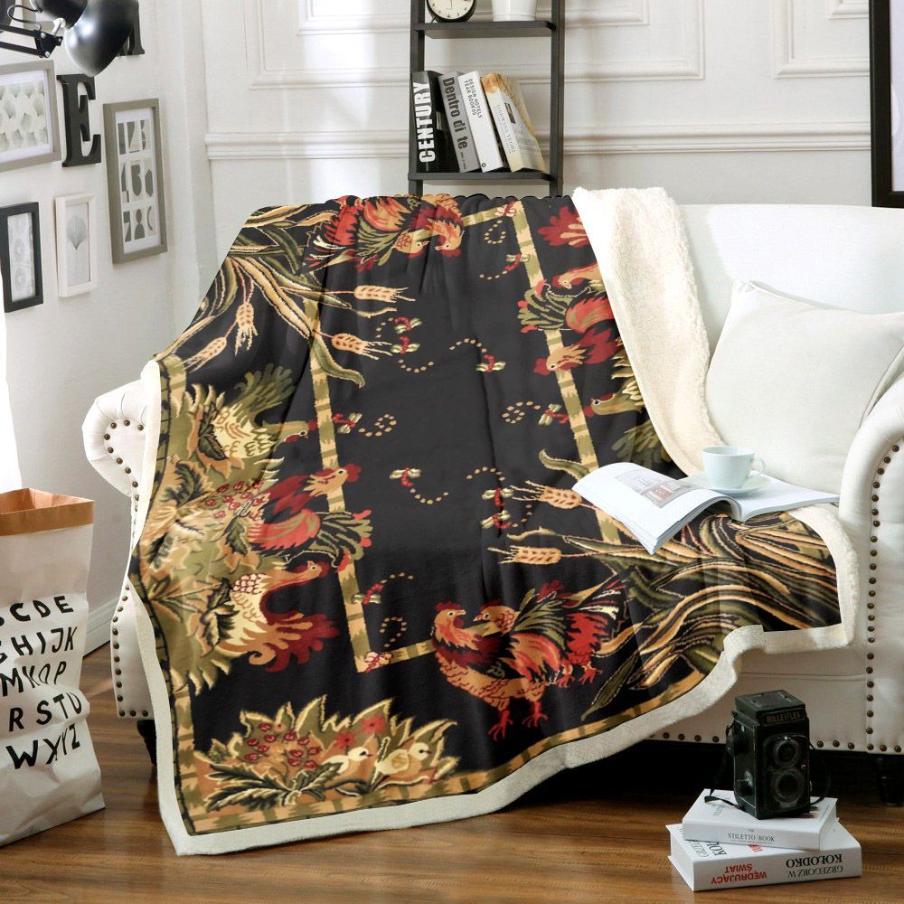 Chicken Sherpa Fleece Blanket