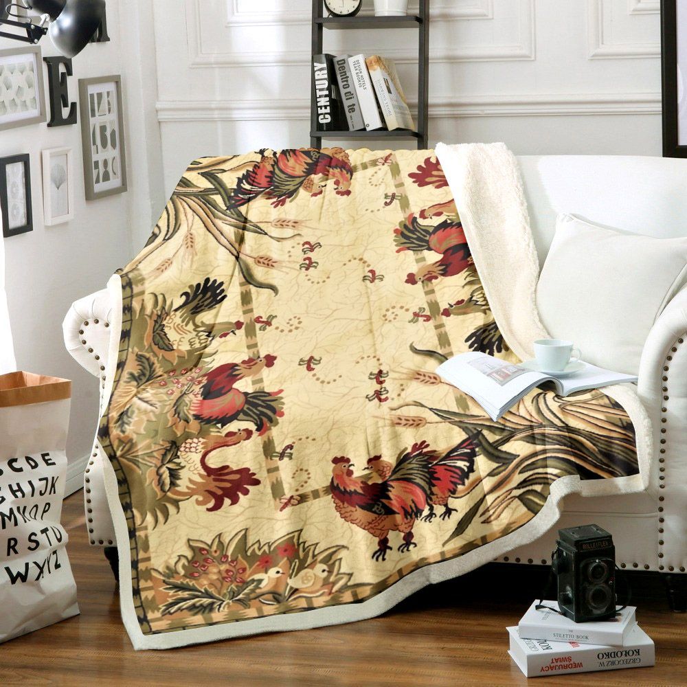 Chicken Sherpa Fleece Blanket