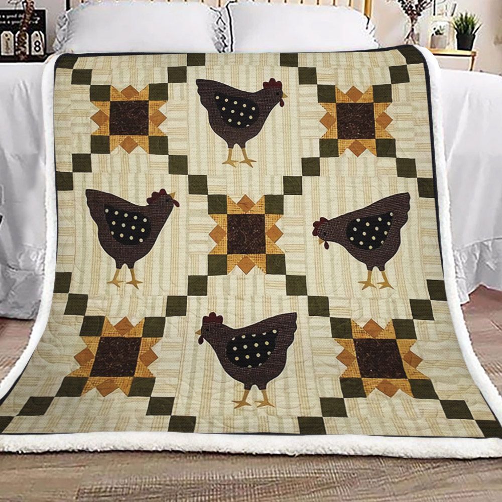 Chicken Sherpa Fleece Blanket