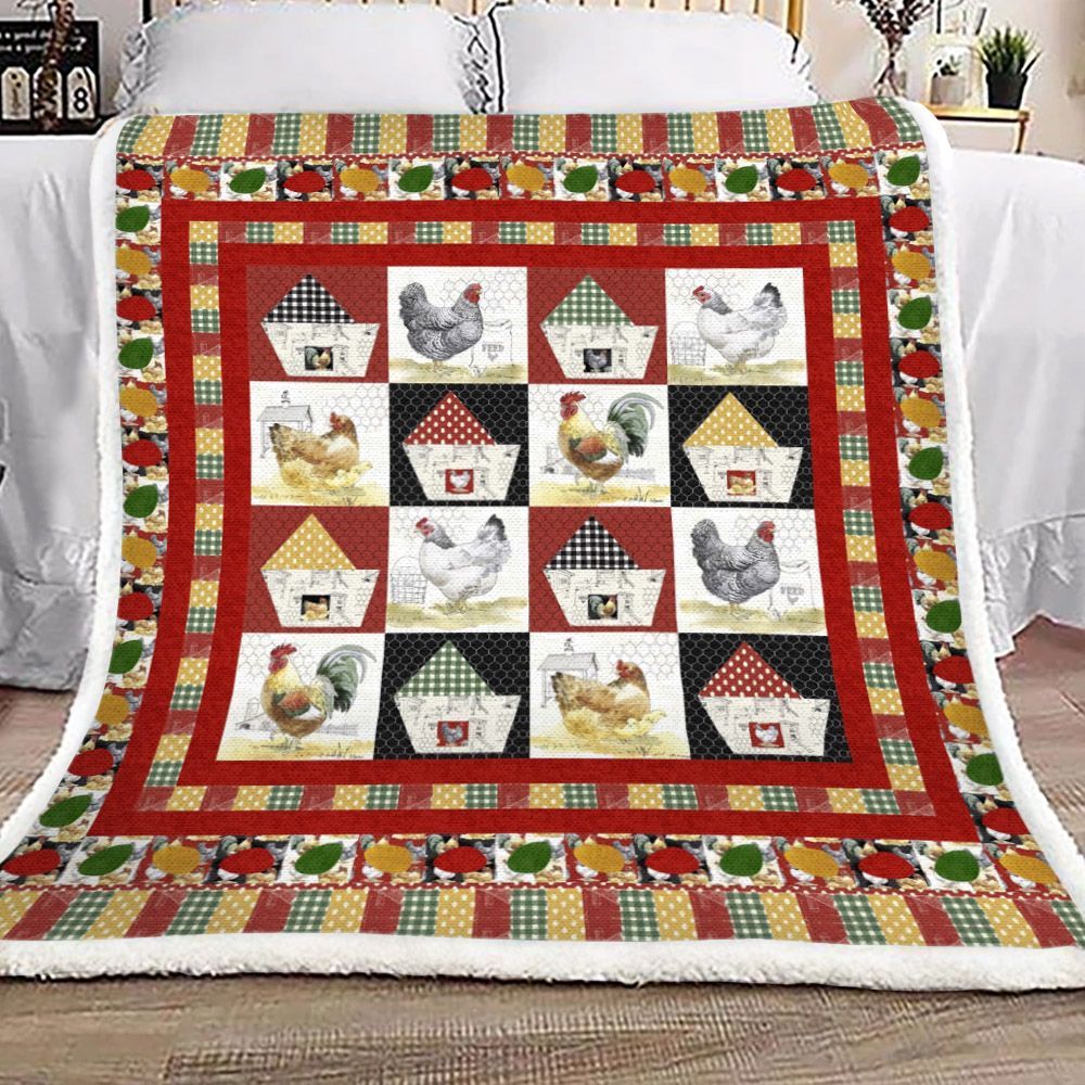 Chicken Sherpa Fleece Blanket