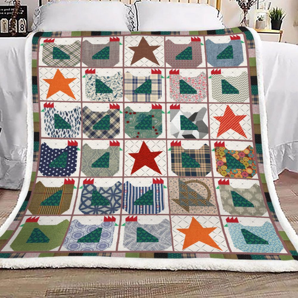 Chicken Sherpa Fleece Blanket