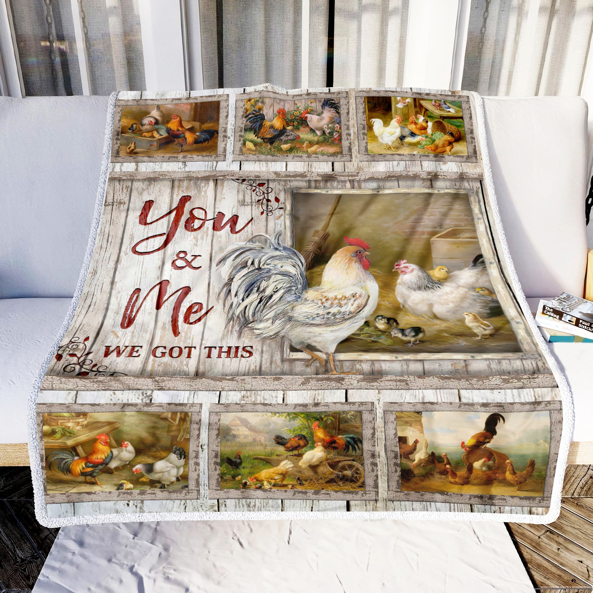 Chicken You And Me Fleece Blanket