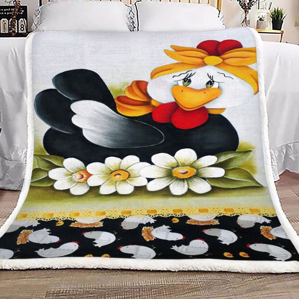 Chicken Sherpa Fleece Blanket