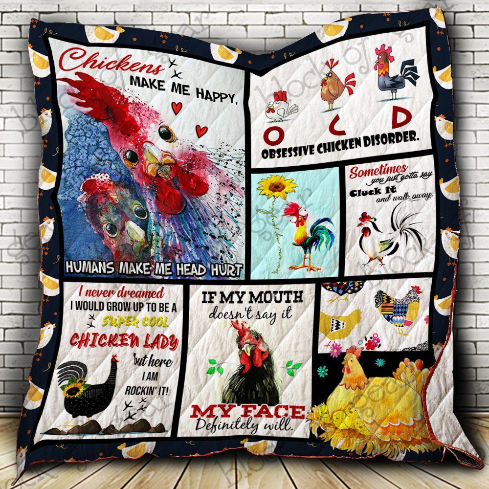 Chickens Make Me Happy Quilt P452 Dhc11121730Dd